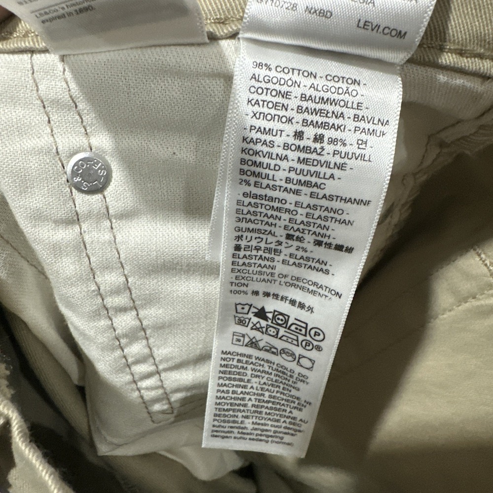 Levi's 514 Straight Fit Jeans Men's 30x30 Stretch Zip Fly 5 Pockets Logo NWT - Picture 7 of 10